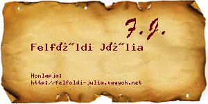 Felföldi Júlia névjegykártya