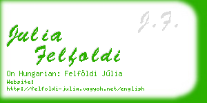 julia felfoldi business card